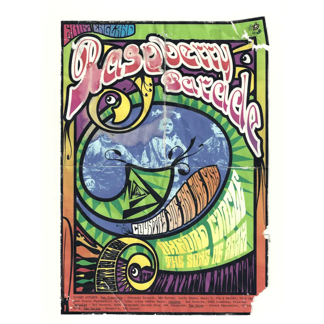 Raspberry Parade poster design. Manually aged :)