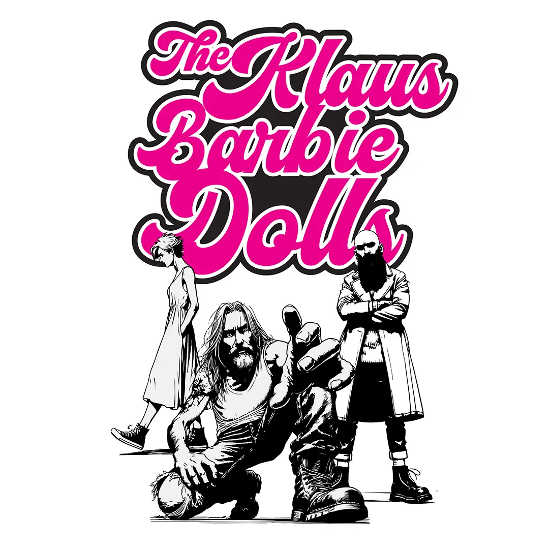 Klaus Barbie Dolls logo and illustration