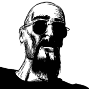Pen and ink comic character