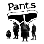 Spoof recreation of The Stranglers Black and White album cover for my band Pants. Adobe Photoshop and Illustrator.