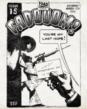 FADOOOM Issue 15 cover art featuring THE WRONG RIGHTER