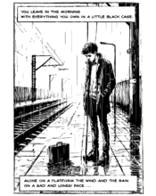 Comic art inspired by song lyrics: Bronski Beat - Smalltown Boy