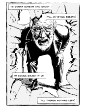 Comic art inspired by song lyrics: The Damned - Smash It Up