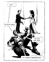 Comic art inspired by song lyrics: Magazine - Shot By Both Sides