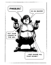 Comic art inspired by song lyrics: Boney M - Ma Baker.