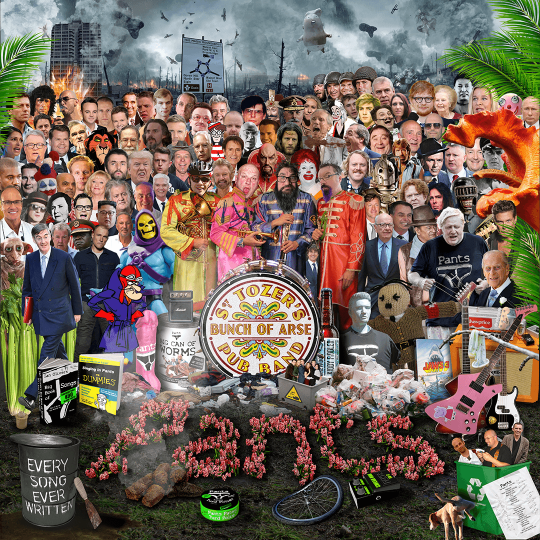 Sergeant Pepper's Lonely Hearts Club Band spoof Photoshop composite.